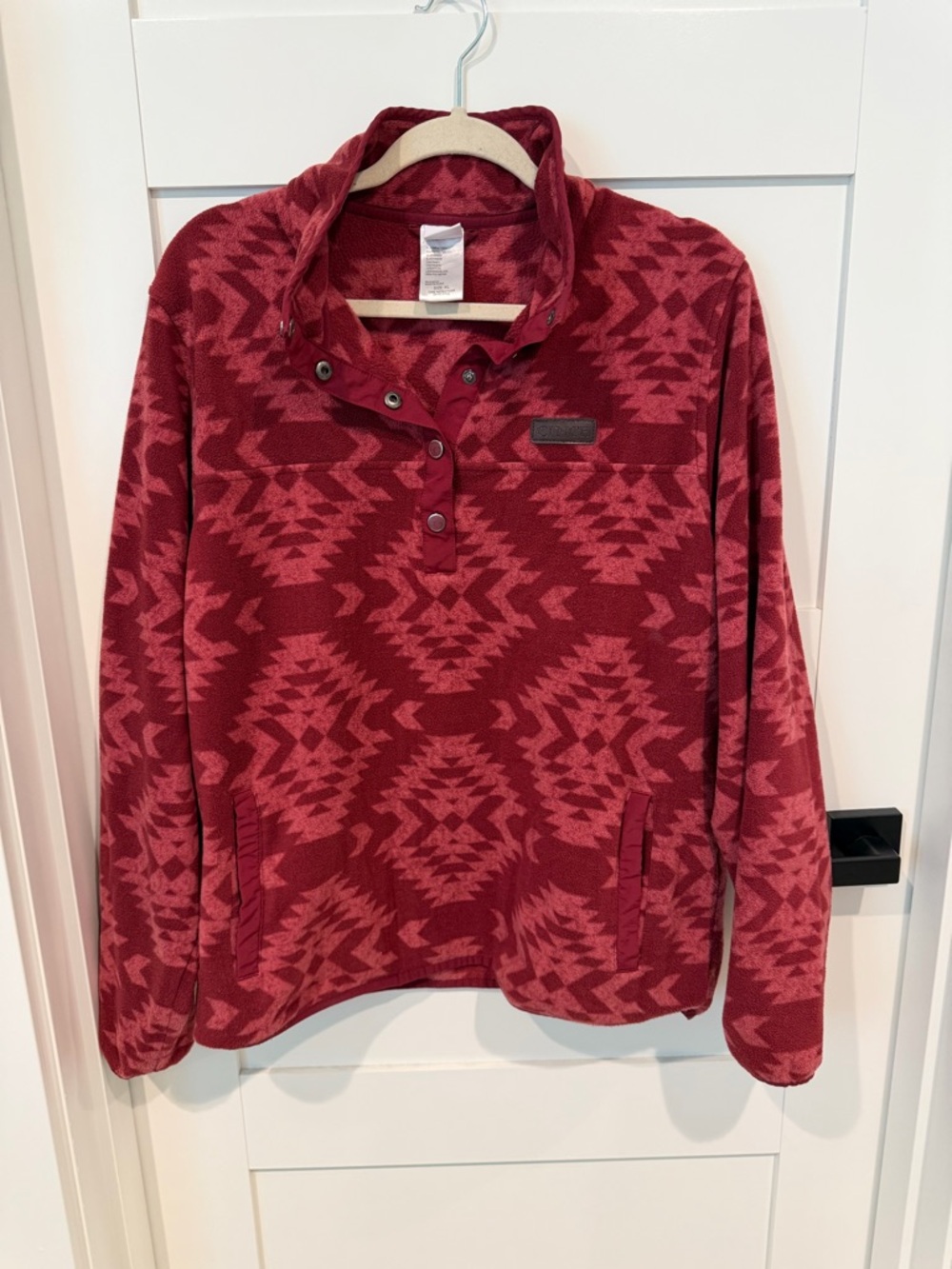 Cinch Maroon Aztec Snap-Front Pullover